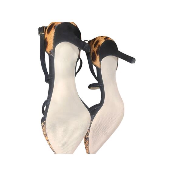 Talbots Erica Strappy Pumps in Calf Hair Leopard Size 7M EUC 3" Heel - Picture 3 of 6